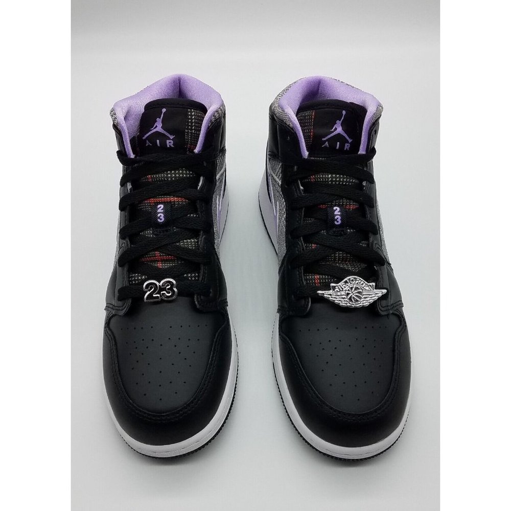 Jordan 1 Mid SE 'Houndstooth' (GS) DC7226-015 - Picture 3 of 10